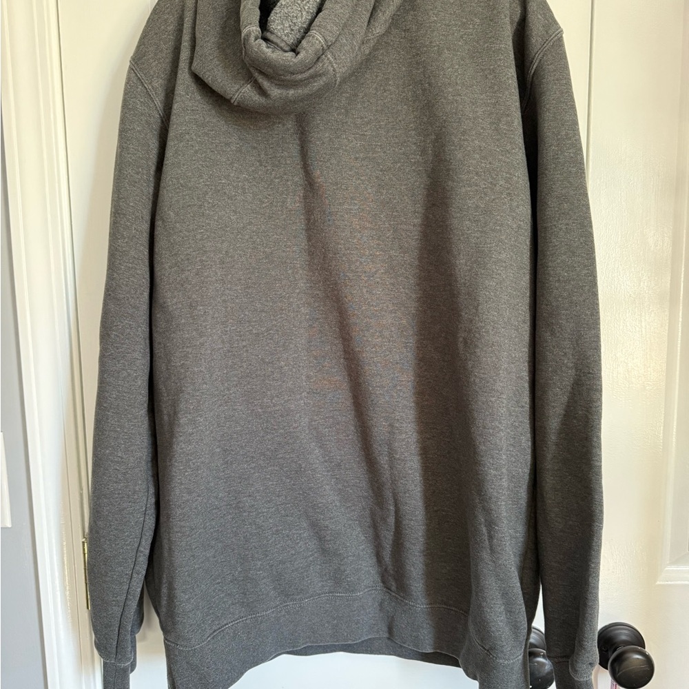 Carhartt Dark Gray Hoodie with Neon Yellow Logo - Picture 5 of 6